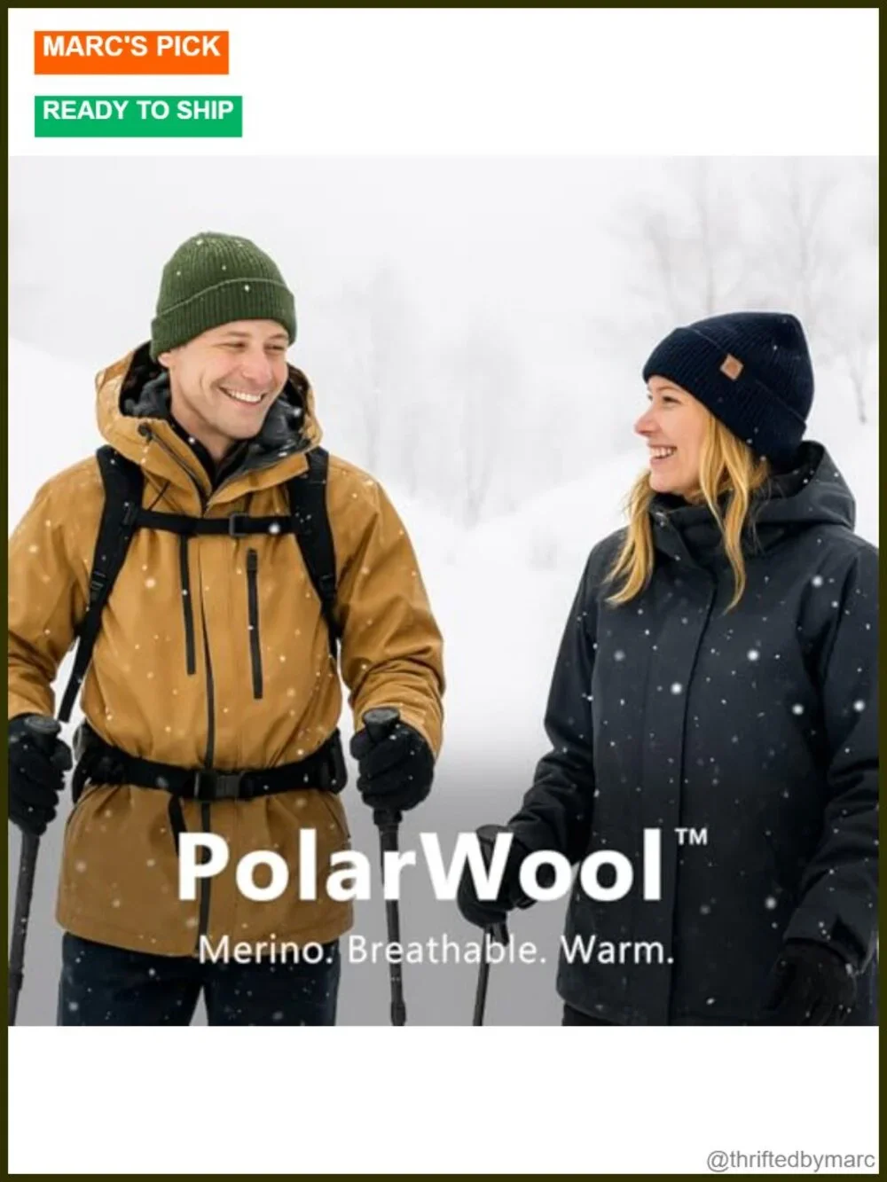 100% Merino Wool Beanie Hat for Big Heads - Warm Soft Knit Winter Hat Hiking